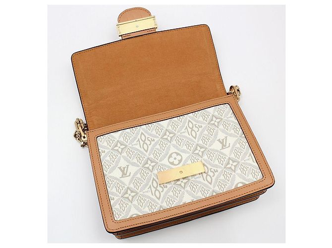 Louis Vuitton Borsa a tracolla e crossbody Dauphine MM in jacquard monogram Marrone - vista 8