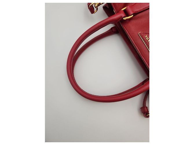 Prada Borsa Tote Saffiano Lux Rossa Rosso - vista 13