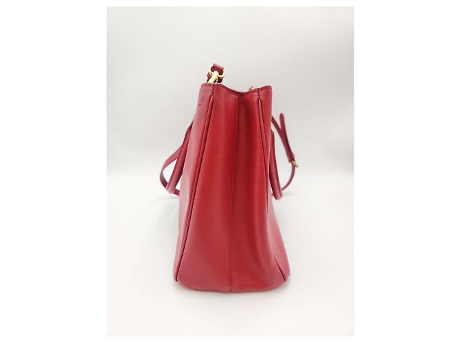 Prada Borsa Tote Saffiano Lux Rossa Rosso - vista 7
