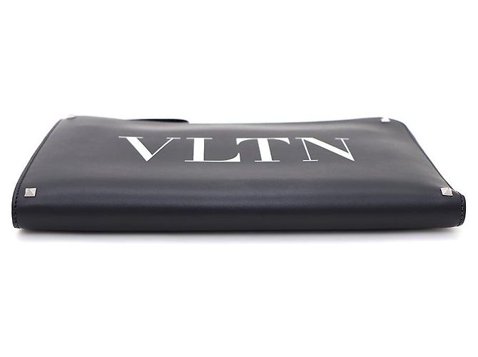 Valentino Portafoglio e clutch in pelle di vitello VLTN Document Case Nero - vista 6