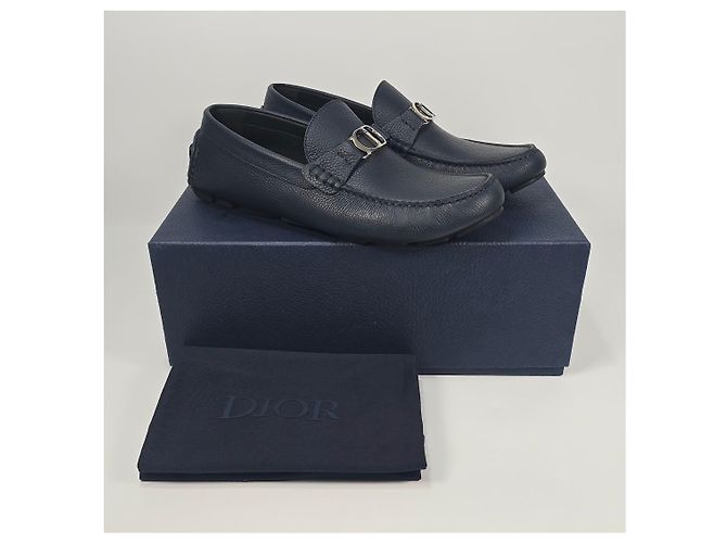 Dior Mocassino Odeon CD Icon in pelle pebble Nero - vista 2
