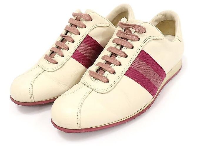 Gucci Sneaker basse WEB Icon in pelle beige da donna Marrone - vista 2