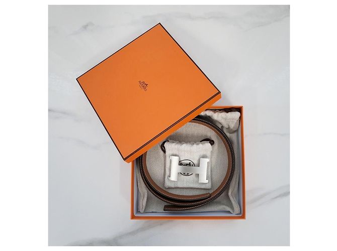 Hermès Constance Reversible Silver Buckle Men's Belt Black Gold Multiple colors - view 10
