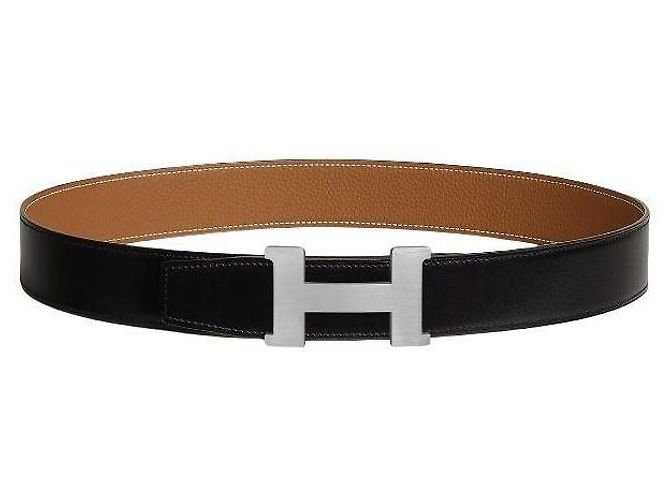 Hermès Constance Reversible Silver Buckle Men's Belt Black Gold Multiple colors - view 2
