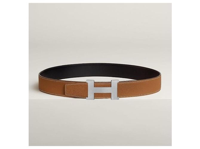 Hermès Constance Reversible Silver Buckle Men's Belt Black Gold Multiple colors - view 3