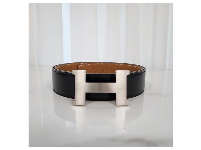 Hermès Constance Reversible Silver Buckle Men's Belt Black Gold Multiple colors - view 5