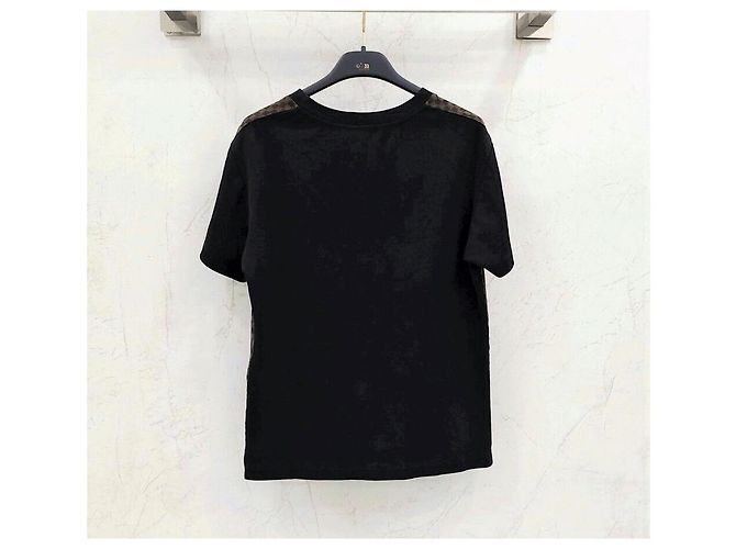 Louis Vuitton T-shirt a maniche corte con inserto Micro Damier Nero - vista 2