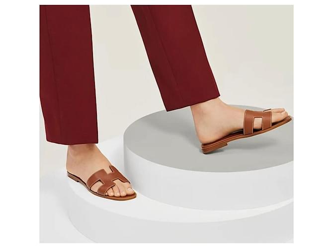 Hermès Sandali Oran Oro Rosso - vista 7