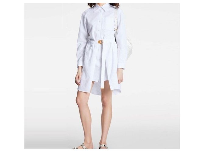 Louis Vuitton Vestido Monogram Relief Trompe-l'œil Plata - vista 8