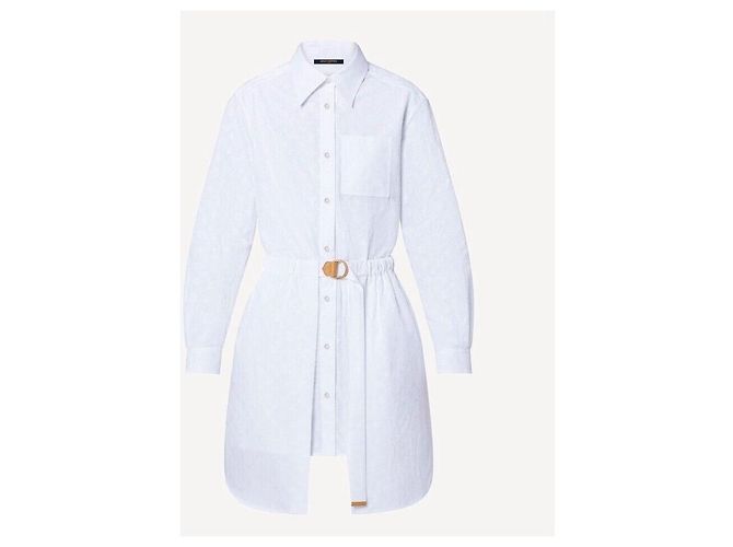 Louis Vuitton Vestido Monogram Relief Trompe-l'œil Plata - vista 9
