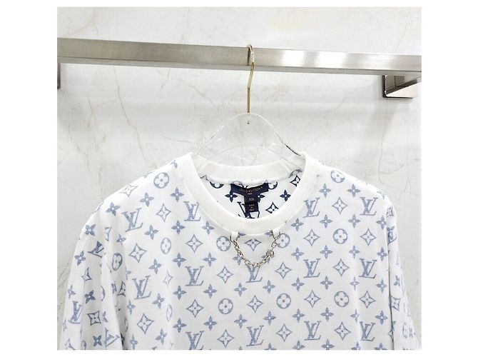 Louis Vuitton LV Escale T-Shirt mit Monogramm-Print Silber - Ansicht 4
