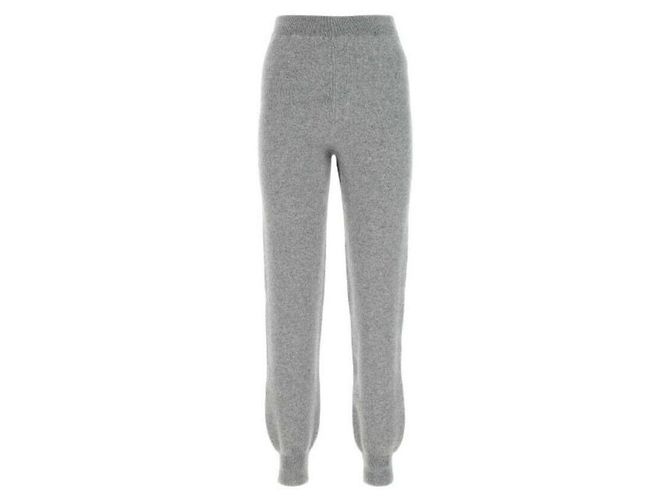 Prada Pantaloni Jogger in Maglia con Logo Triangolo in Cashmere Marrone - vista 7