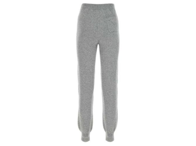 Prada Pantaloni Jogger in Maglia con Logo Triangolo in Cashmere Marrone - vista 8