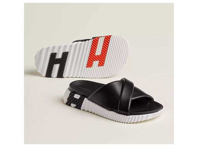 Hermès Sandalo Ciabatta in Pelle - vista 8