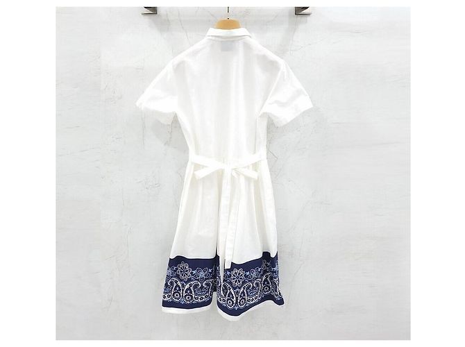 Miu Miu Vestido de popelina Bandana White - vista 2