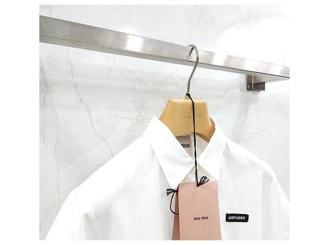 Miu Miu Vestido de popelina Bandana White - vista 3