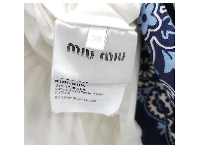 Miu Miu Vestido de popelina Bandana White - vista 7