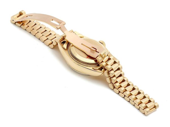 Rolex Datejust Gold Aftersetting Diamond Damenuhr Gelb - Ansicht 19