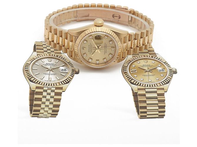 Rolex Datejust Gold Aftersetting Diamond Damenuhr Gelb - Ansicht 2