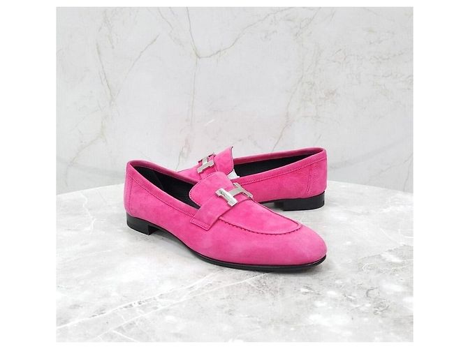 Hermès Suede Paris Loafers Pink - Ansicht 3