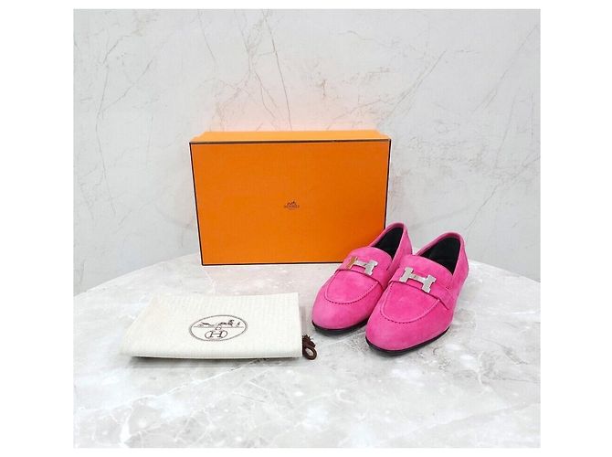 Hermès Suede Paris Loafers Pink - Ansicht 7