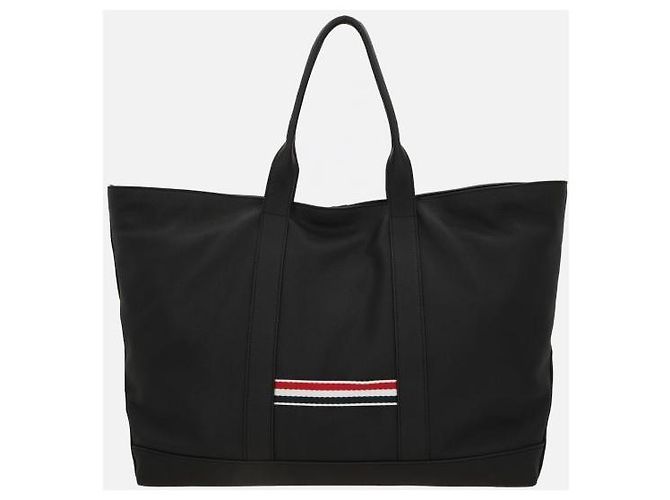 Thom Browne Bolsa Tote Medium em couro de grão macio - vista 5