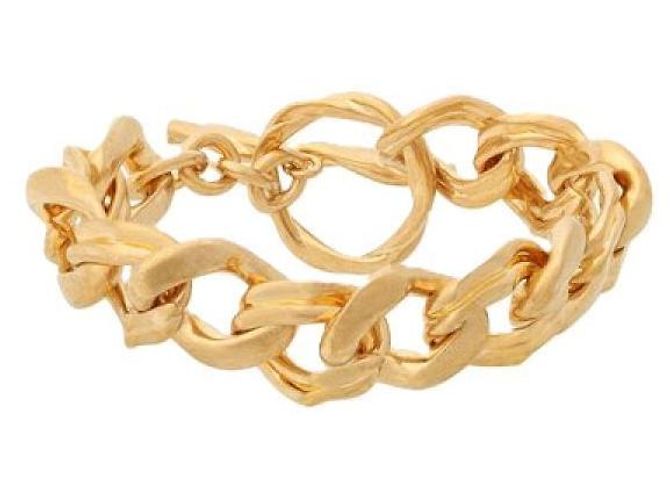 Saint Laurent Pulsera de cadena Dorado - vista 3