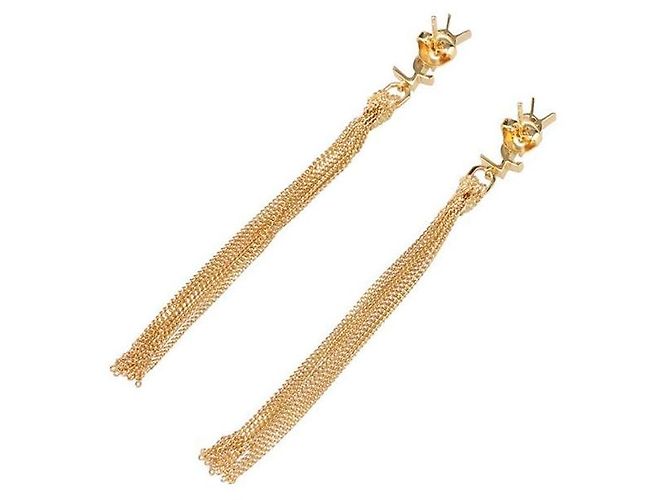Saint Laurent Pendientes de borlas CASSANDRE Dorado - vista 5