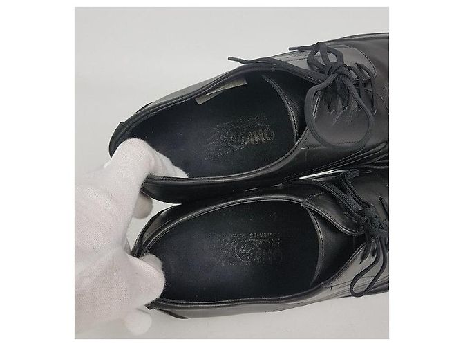 Salvatore Ferragamo Sneakers in pelle nera Nero - vista 8