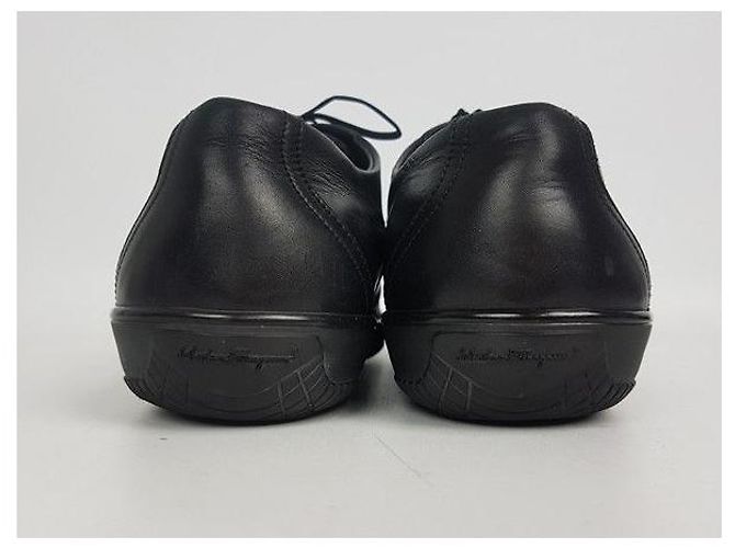 Salvatore Ferragamo Sneakers in pelle nera Nero - vista 9