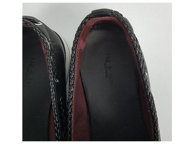 Rag & Bone Sneakers con nappe da uomo Nero - vista 7