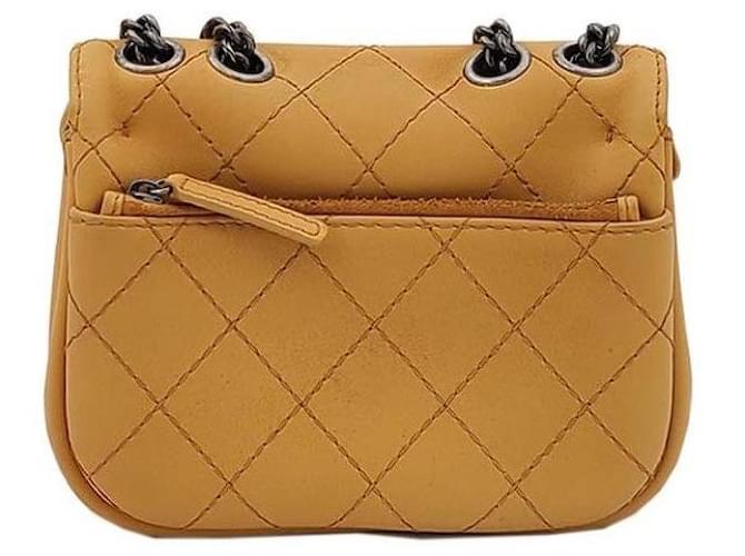 Chanel Mini borsa a tracolla con catena Giallo - vista 3