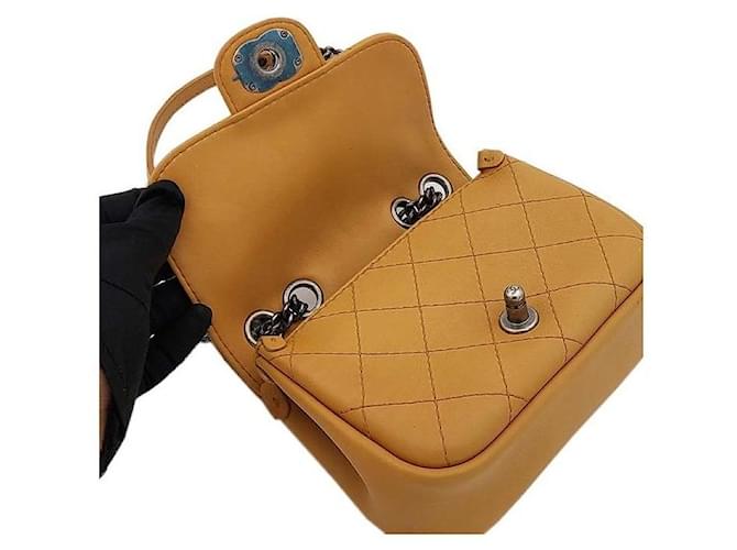 Chanel Mini borsa a tracolla con catena Giallo - vista 8