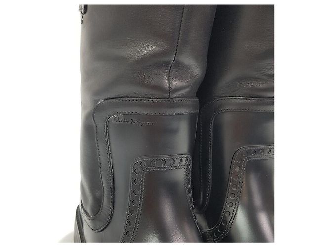 Salvatore Ferragamo Men's Rain Boots Western Boots Black - view 6