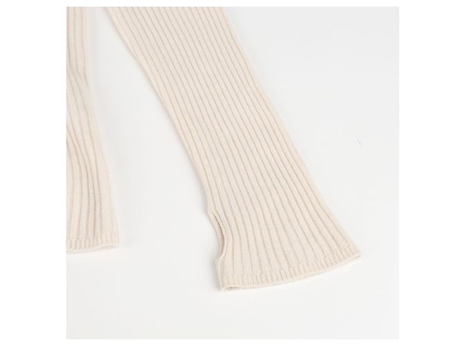 Hermès Strickwärmer aus Woll-Kaschmir-Mischung, Farbe Ivory, Größe Weiß - Ansicht 6