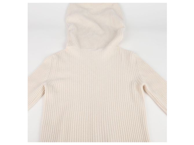 Hermès Strickwärmer aus Woll-Kaschmir-Mischung, Farbe Ivory, Größe Weiß - Ansicht 7