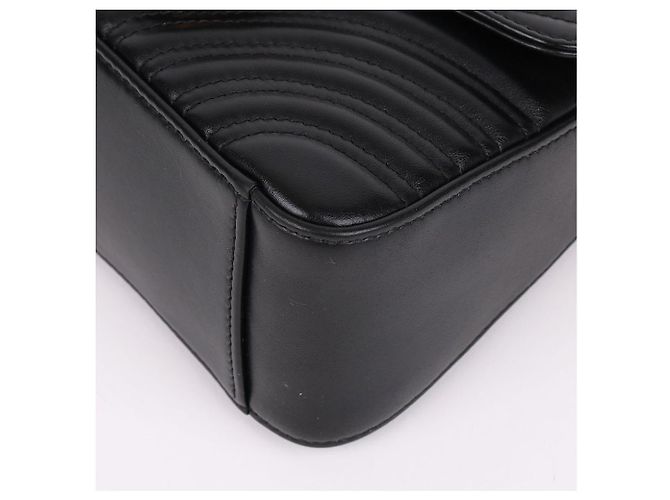 Gucci Mini borsa a mano GG Marmont con catena Nero - vista 11