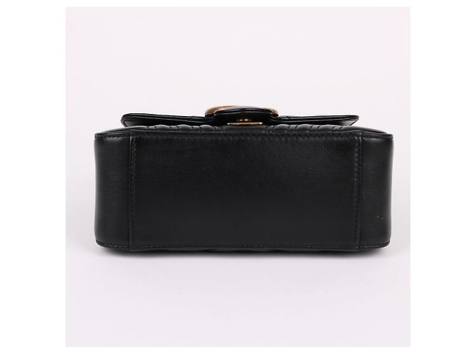 Gucci Mini borsa a mano GG Marmont con catena Nero - vista 9