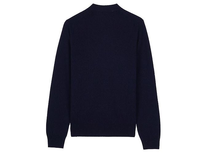 Comme Des Garcons NAVY Unisex Cardigan mit goldenem Herz-Patch Blau - Ansicht 2