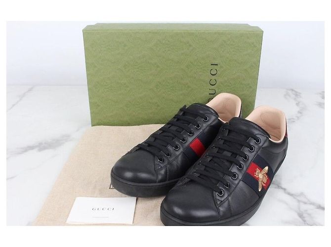 Gucci Baskets Ace brodées Black Noir - vue 2