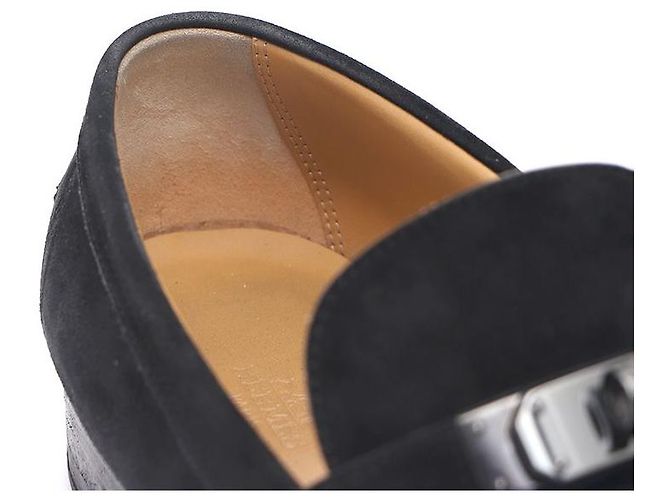 Hermès Mocassini Destin Kelly in scamosciato da uomo Nero - vista 7