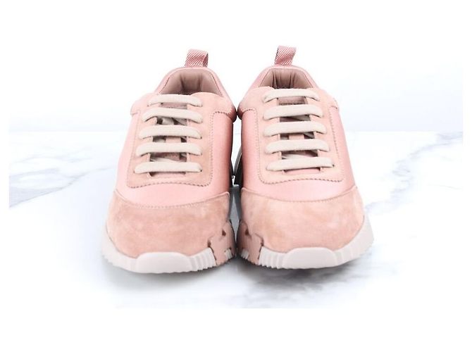 Hermès Bouncing Wildleder-Sneaker Rosa Pink - Ansicht 3