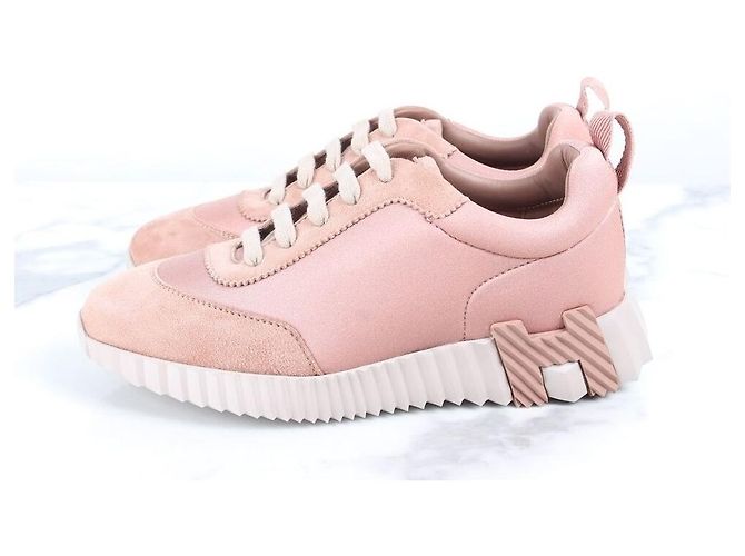 Hermès Bouncing Wildleder-Sneaker Rosa Pink - Ansicht 6