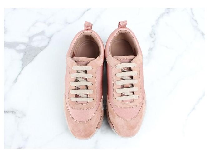 Hermès Bouncing Wildleder-Sneaker Rosa Pink - Ansicht 9