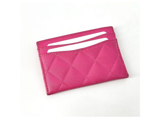 Chanel Tarjetero Classic Caviar Rosa - vista 4