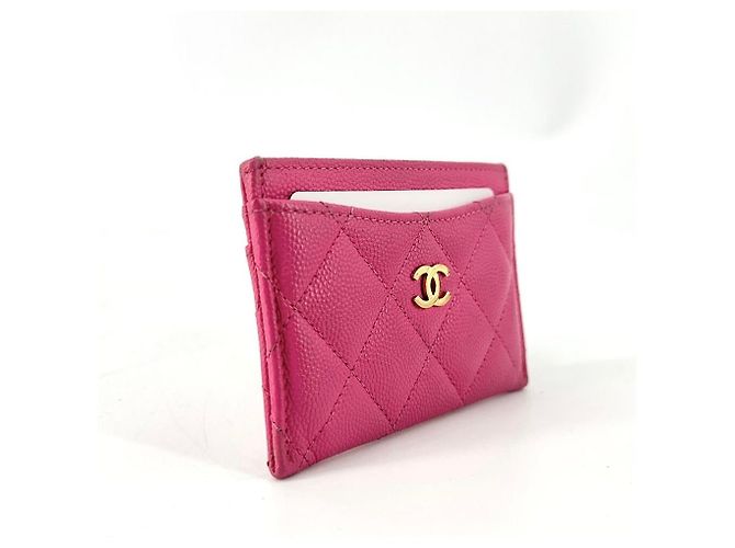 Chanel Tarjetero Classic Caviar Rosa - vista 5