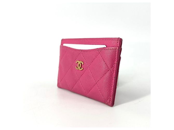 Chanel Tarjetero Classic Caviar Rosa - vista 6