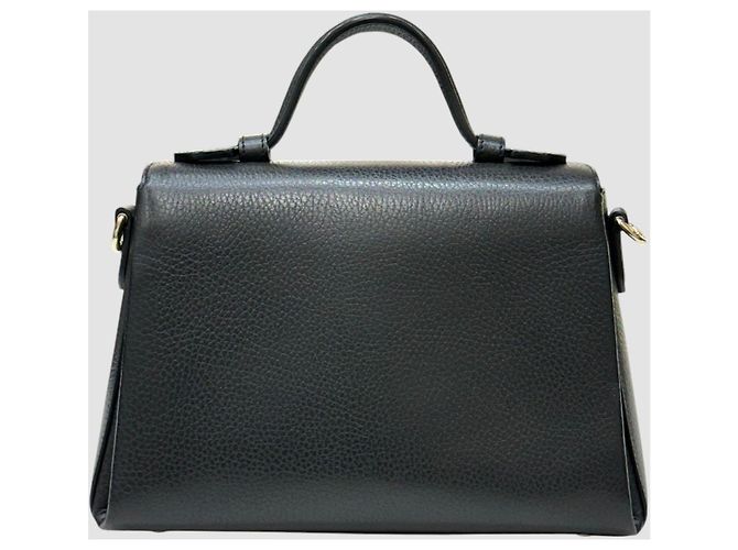 Gucci Interlocking Leather Top Handle Chain Shoulder Bag Black - view 8