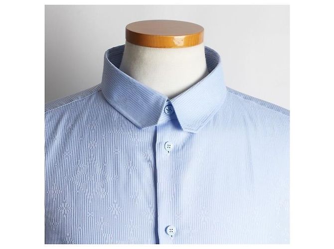 Louis Vuitton Monogramm-Streifenhemd Blau - Ansicht 5