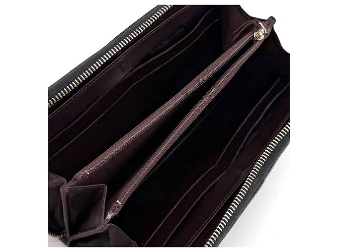 Chanel Cartera Larga Caviar Gold-Zip Negro - vista 6